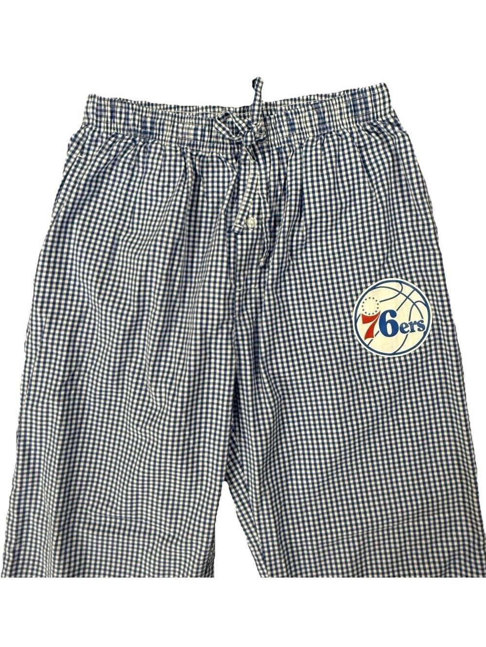 Philadelphia 76ers Lounge Pants Pajama Bottoms Blue Gingham Checkered M Sixers